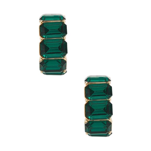 8 Other Reasons Envy Hoop in Gold & Green One Size Womens - Picture 3 of 6